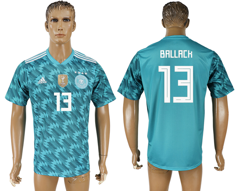 2018 world cup Maillot de foot GERMANY #13 BALLACK BLUE.jpg